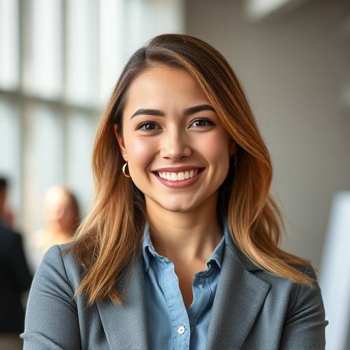 Confident candidate during a job interview
